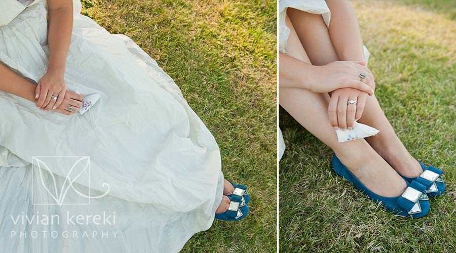 bride shoes ring handkerchief