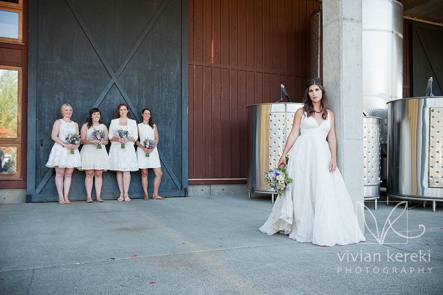wedding bridesmaids church state wines victoria bc