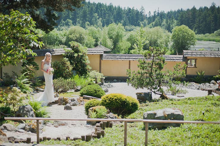 bride in Zen Garden